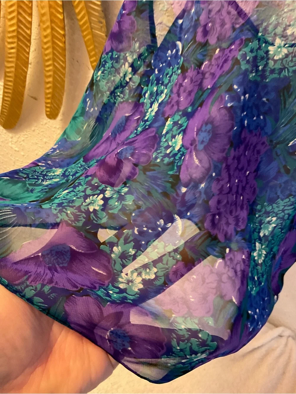 Vintage LA Intimates Floral Sheer Cami Tank Top - Picture 2 of 8